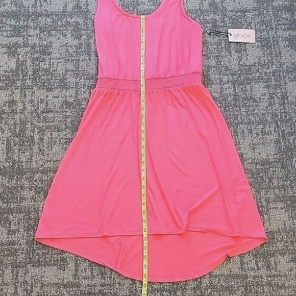 Gibson X Mother Chic Smocked Waist Casual Sleeveless Coral Dress -  Small - Picture 12 of 13